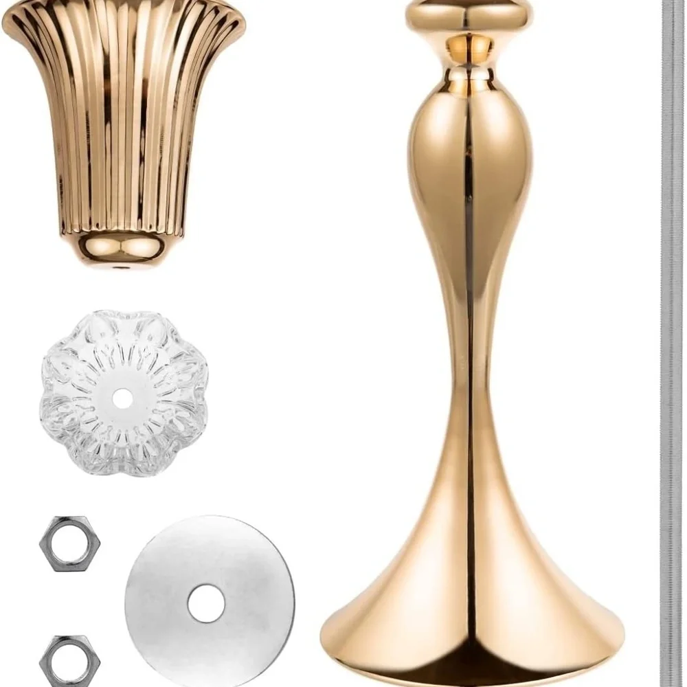 22in Gold Vases for Centerpieces